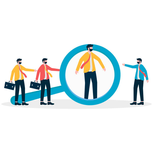 istock HRM or Human Resource Management. Magnifier glass focus to candidate. 2187430053