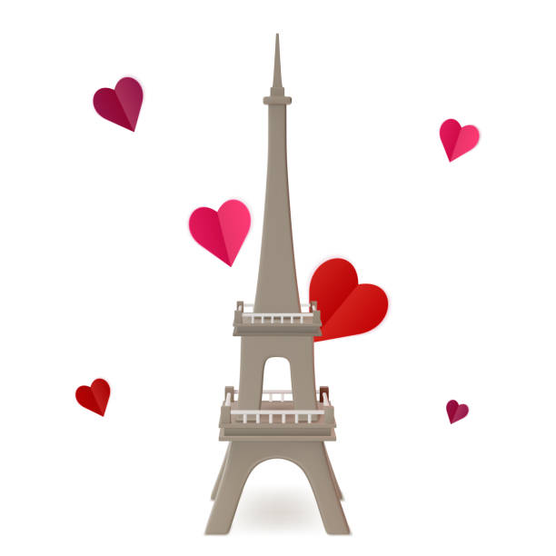 istock 3d Eiffel Tower Travel and Tourism Concept Cartoon Design Style. Vector 2187431420