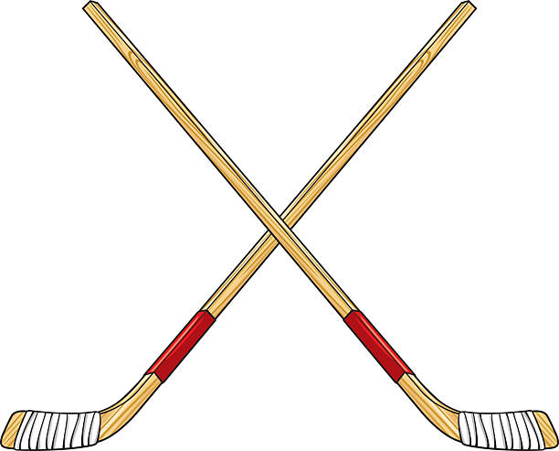 istock Crossed Ice Hockey Sticks Color 2187433845