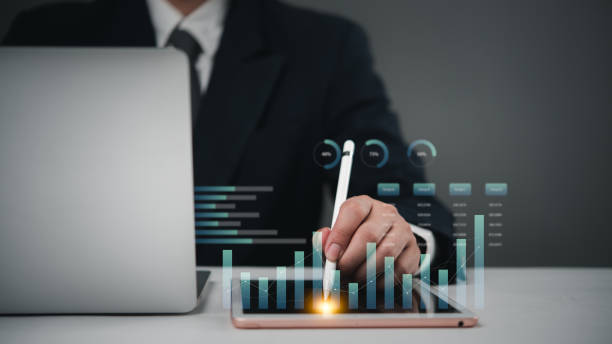 istock Business data chart and graph analysis marketing.management investment growth digital financial. 2187435859