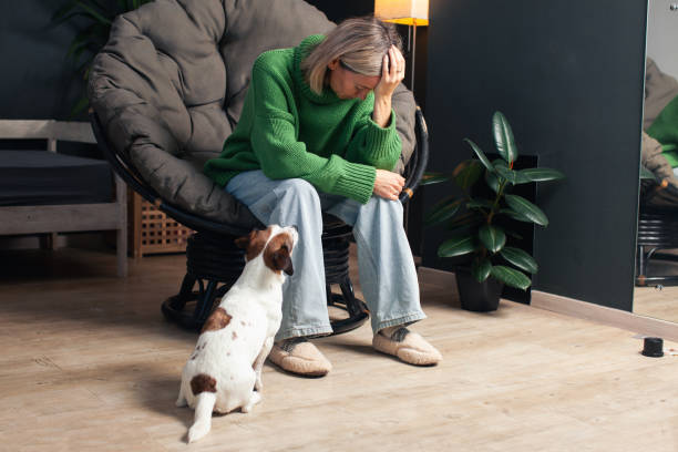 istock Middle age Sad Woman at Home 2187437048