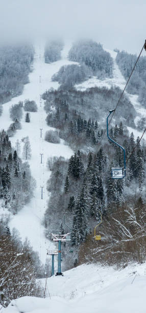 istock Old single chairlift up the mountain 2187437366