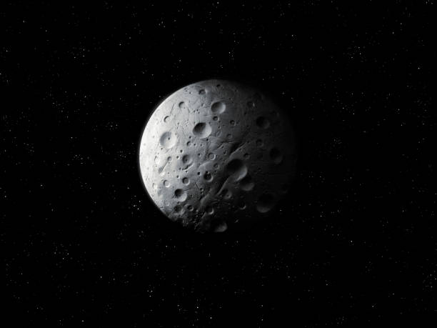 istock Dwarf planet in space isolated. Stone planet on a black background. 2187437705