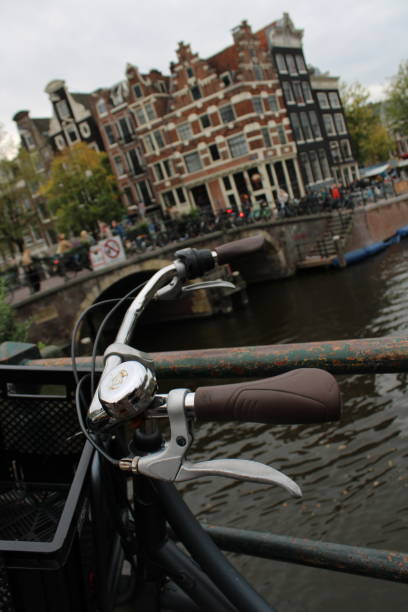 Typical scenery at the canals of Amsterdam