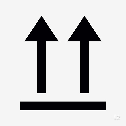 Orantation Label This Way Up Correct Orientation Indicator Packaging Symbol Sign And ...