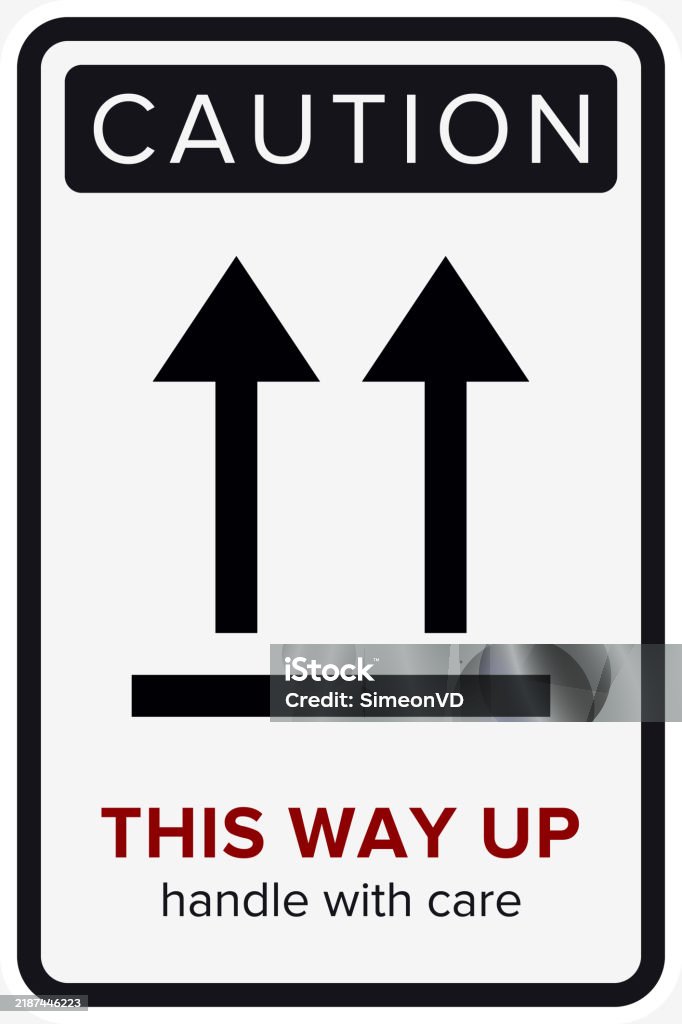 Up Sign For Box This Way Up Correct Orientation Indicator Packaging Symbol Sign And ...