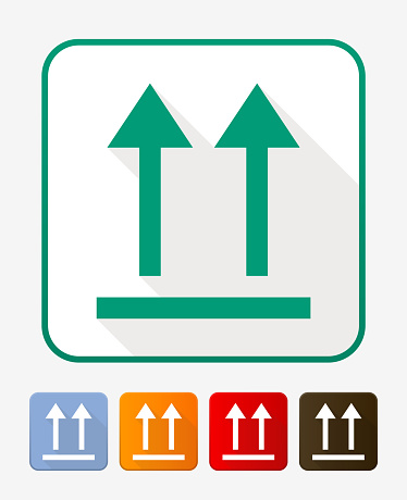 Up Sign For Box This Way Up Correct Orientation Indicator Packaging Symbol Sign And ...