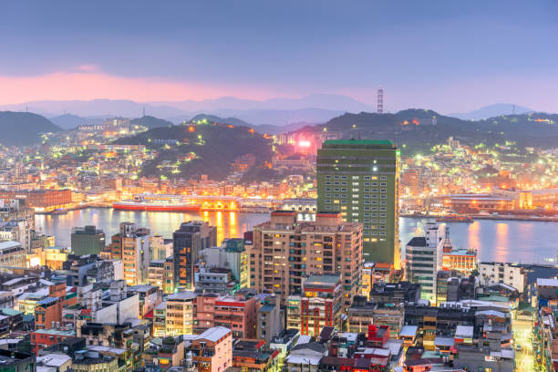 istock Keelung, Taiwan Downtown City Skyline 2187446696