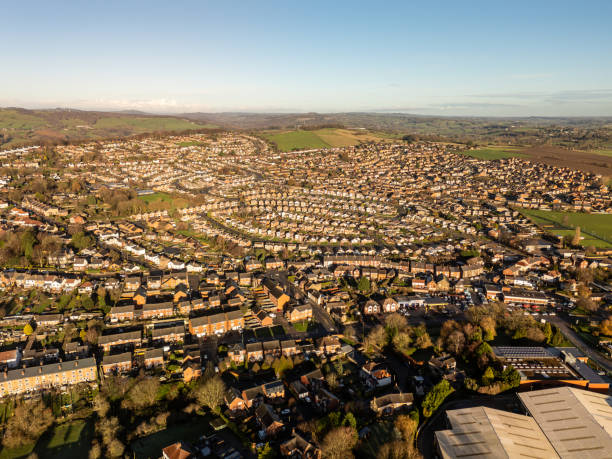 istock British suburban housing development expanding into countryside at sunset 2187457507