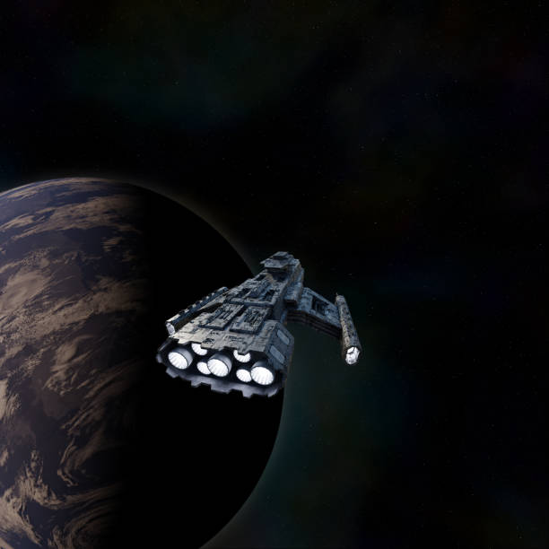 istock Spaceship on Planetary Approach towards an Alien World 2187458250