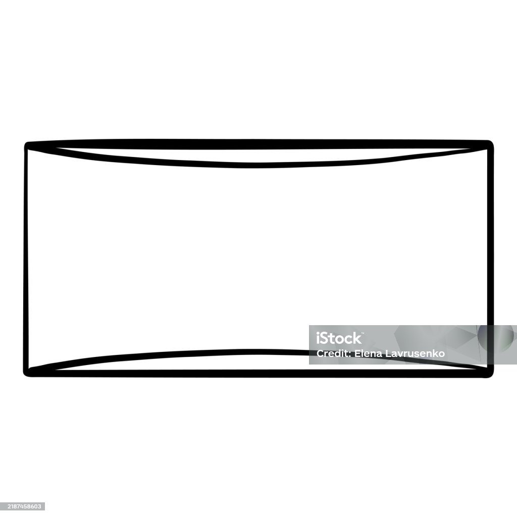 Distorted Shape Rectangle Rectangle With Irregular Lines Giving It A Slightly Distorted ...