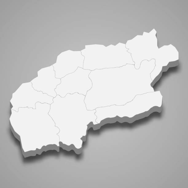 istock 3d isometric map of Viana do Castelo is a district of Portugal 2187463280