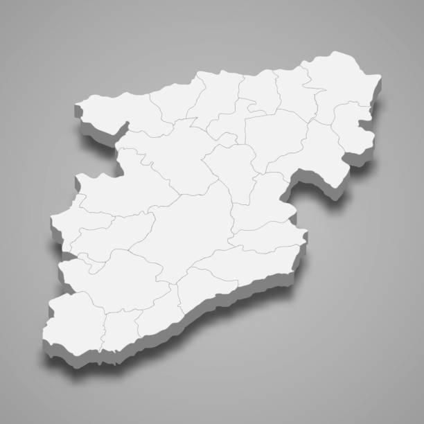 istock 3d isometric map of Viseu is a district of Portugal 2187463282