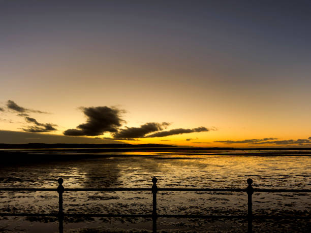 View across marine lake at West Kirby, Wirral.