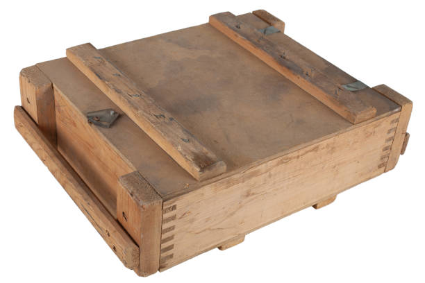 istock Army ammunition wooden crate. 2187464748