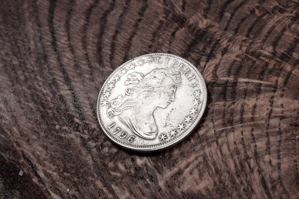 istock Old USA 1796 year US silver dollar coin 2187464864