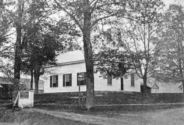 istock Antique image of Franklin County, Massachusetts: Congregational Church 2187464975