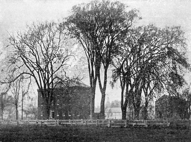 istock Antique image of Franklin County, Massachusetts: Memorial hall 2187465124