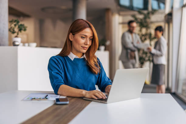istock A businesswoman is using a laptop 2187465719