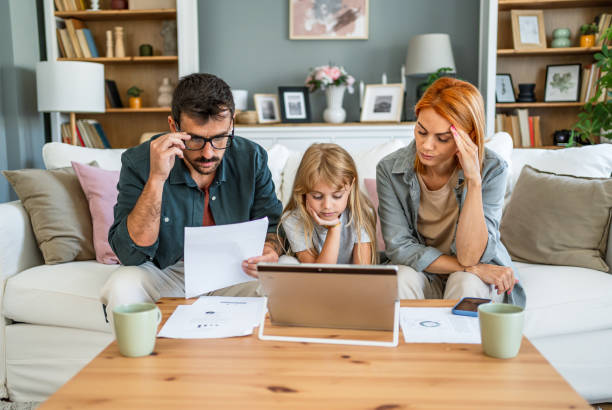 istock Young family feeling distressed managing finances 2187470486
