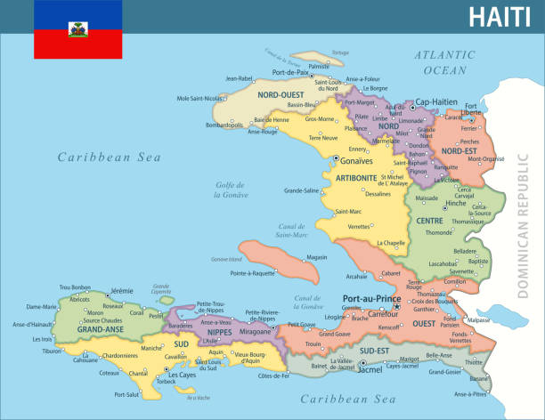 Haiti Map Vector New 2024 Colorful Layered Political Map Haiti Map Vector New 2024 Colorful Layered Political Map Of Haiti With 