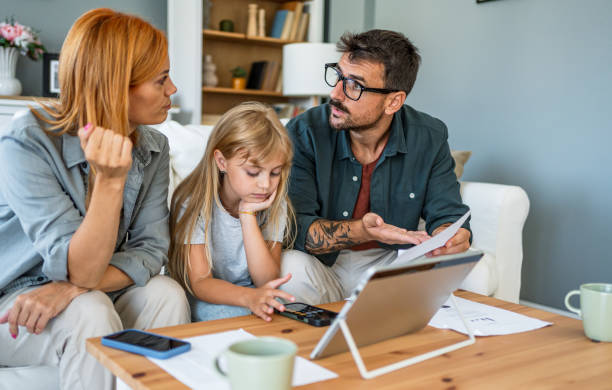 istock Young family feeling distressed managing finances 2187471858