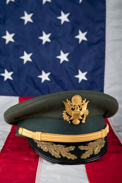 istock Army Service Dress Cap, high ranking officer 2187473527