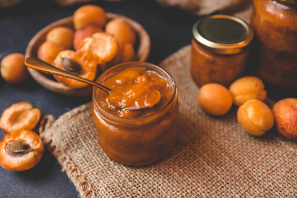 istock Jar of organic craft apricot jam 2187473825