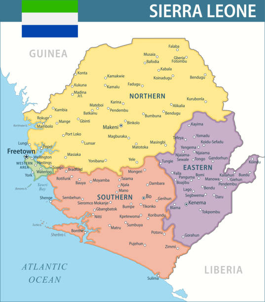 Sierra Leone Map Vector New 2024 Colorful Layered Sierra Leone Map Vector New 2024 Colorful Layered Political Map Of Sierra Leone 