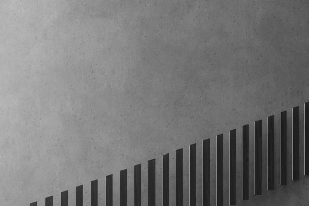 Minimalistic abstract industrial style concrete background. Modern and versatile design, perfect for industrial themes, architectural projects, or minimalist concepts. Copy space for text. 3D render.