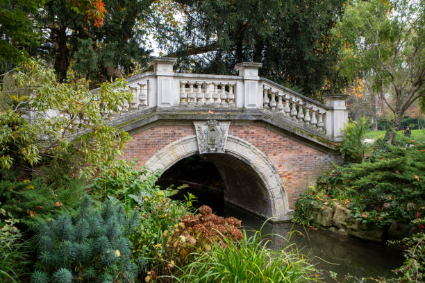 Footbridge in Monceau Park, Paris