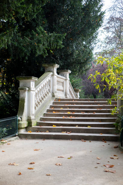 istock Footbridge in a formal city garden 2187477705