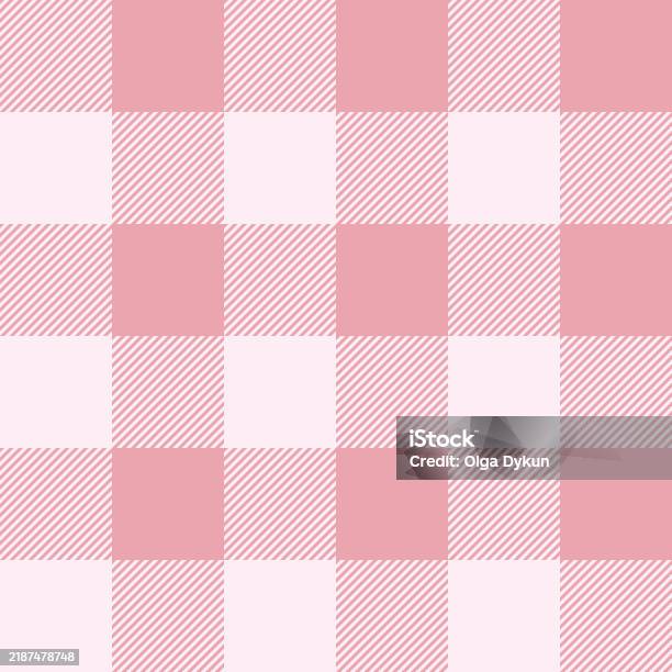 Pink Checker Thread Pattern Checkered Textile Seamless Pink Pattern Stock Illustration - Download ...