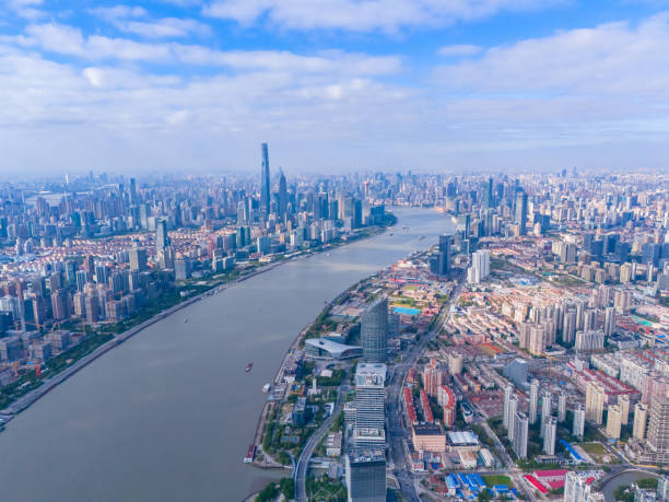 istock Aerial view of shanghai skyline 2187481427