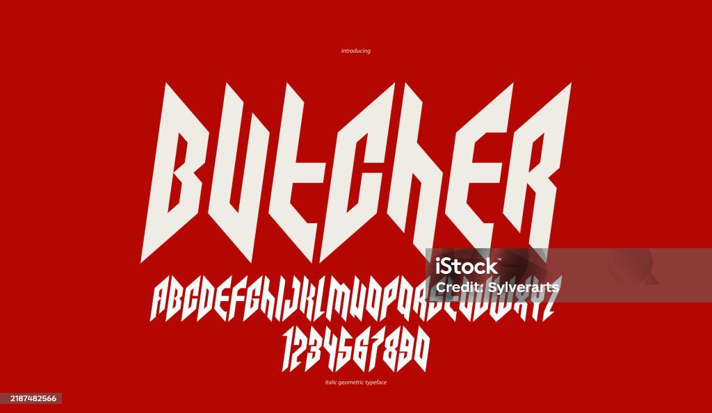 Sharp Styled Letters Sharp And Bold Italic Vector Display Font For Logo Gothic Or Heavy ...