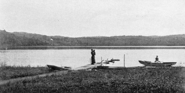 istock Antique image of Franklin County, Massachusetts: Lock's Pond, or Lake Wyola 2187482906