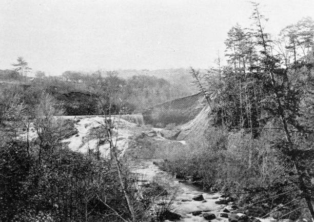 istock Antique image of Franklin County, Massachusetts: Conway falls 2187483428