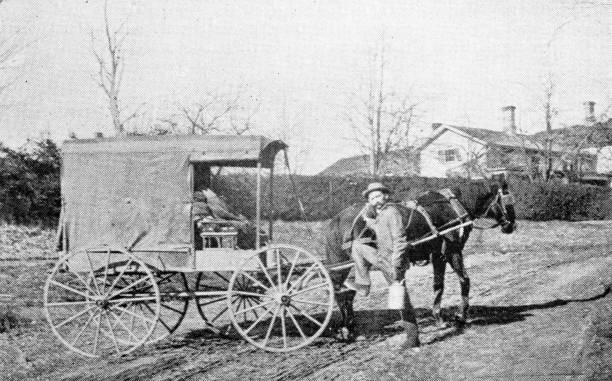 istock Antique image of Franklin County, Massachusetts: Groceryman 2187484875
