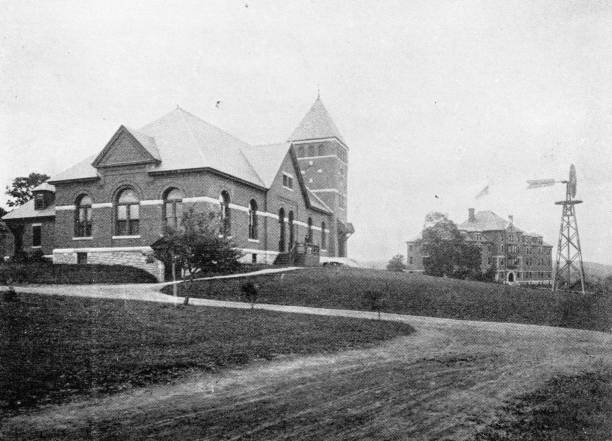 istock Antique image of Franklin County, Massachusetts: Mt Hermon, Dining Hall, Crossley Hall 2187487243