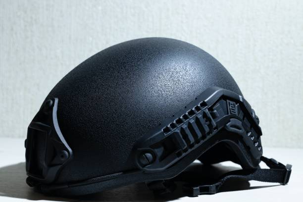 istock military helmet black color kevlar material object white background space 2187489588