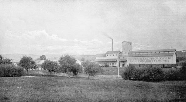 istock Antique image of Franklin County, Massachusetts: Grain elevator and Warehouse, S S Sprague, East Deerfield 2187490721