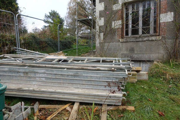 istock Construction equipment  Scaffolding  Renovation work of a country house 2187496511
