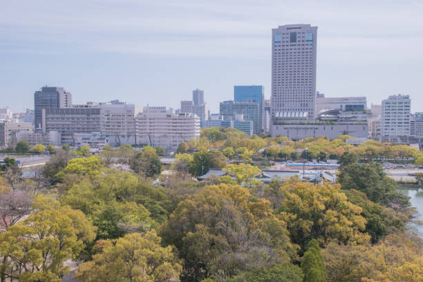 istock Hiroshima City Skyline During Spring Cherry Blossom Season 2187499846