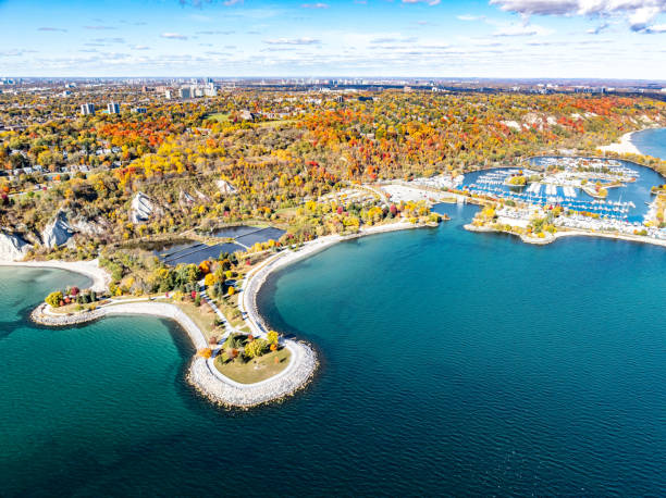 istock Aerial Scarborough Bluffs Park - Cliff Park view, Toronto, Canada 2187500599