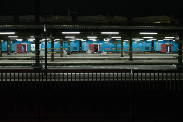Paris, France - November 23, 2024: The railroad station plateform of Gare de Lyon.