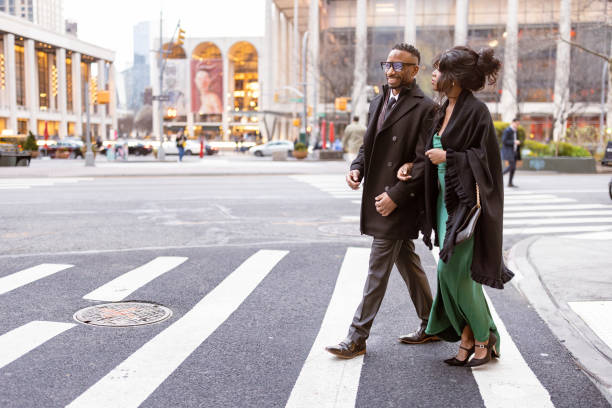 istock Elegantly Dressed Couple Going to Opera in Manhattan at Evening 2187503768