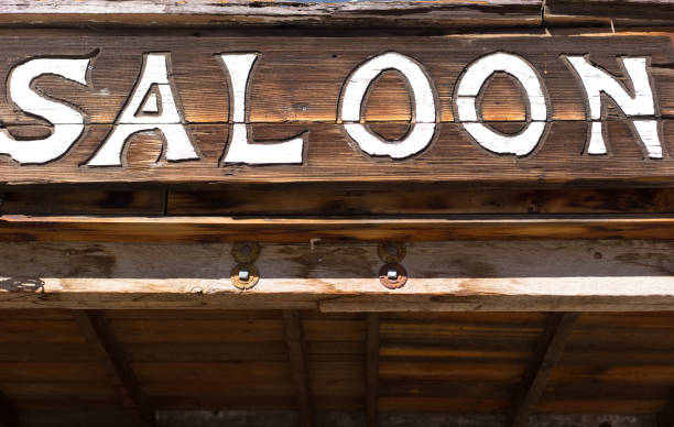 Sign on Old  Wood Building: SALOON