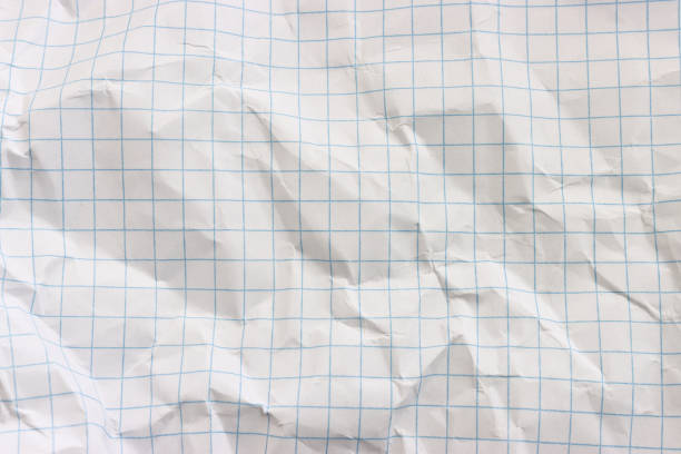 istock Top view image of crumpled white grid paper background 2187510657