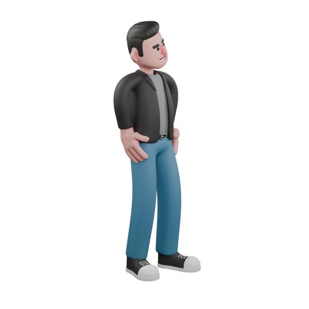 istock Professional Screenwriter Cartoon Design. A male screenwriter stands looking forward with both hands on his waist. Artistic Illustration 2187516232