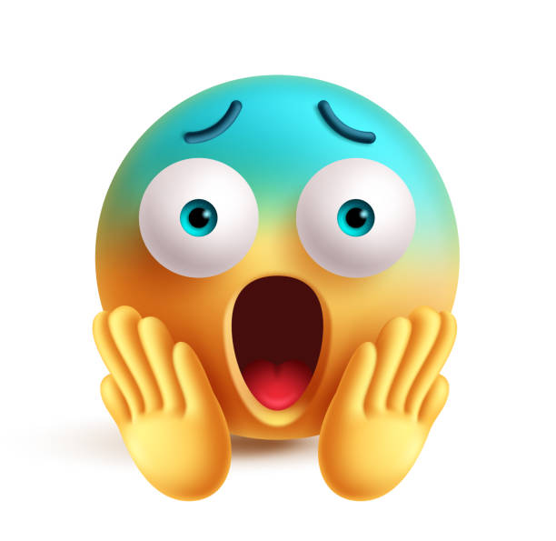 istock Scream emoji clipart 3d character. Emoji screaming face, shocked, afraid, fear, scared, panic and wide open mouth facial expression 2187519669